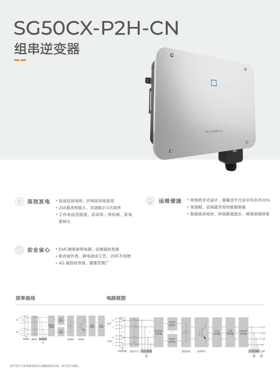 陽光電源光伏逆變器 SG50CX-P2H-CN